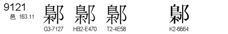 U+9121